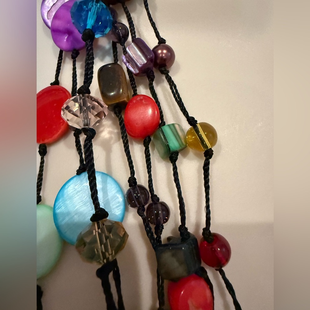 NWOT Premier Designs “Spectrum” multi-strand corded necklace - Picture 2 of 4